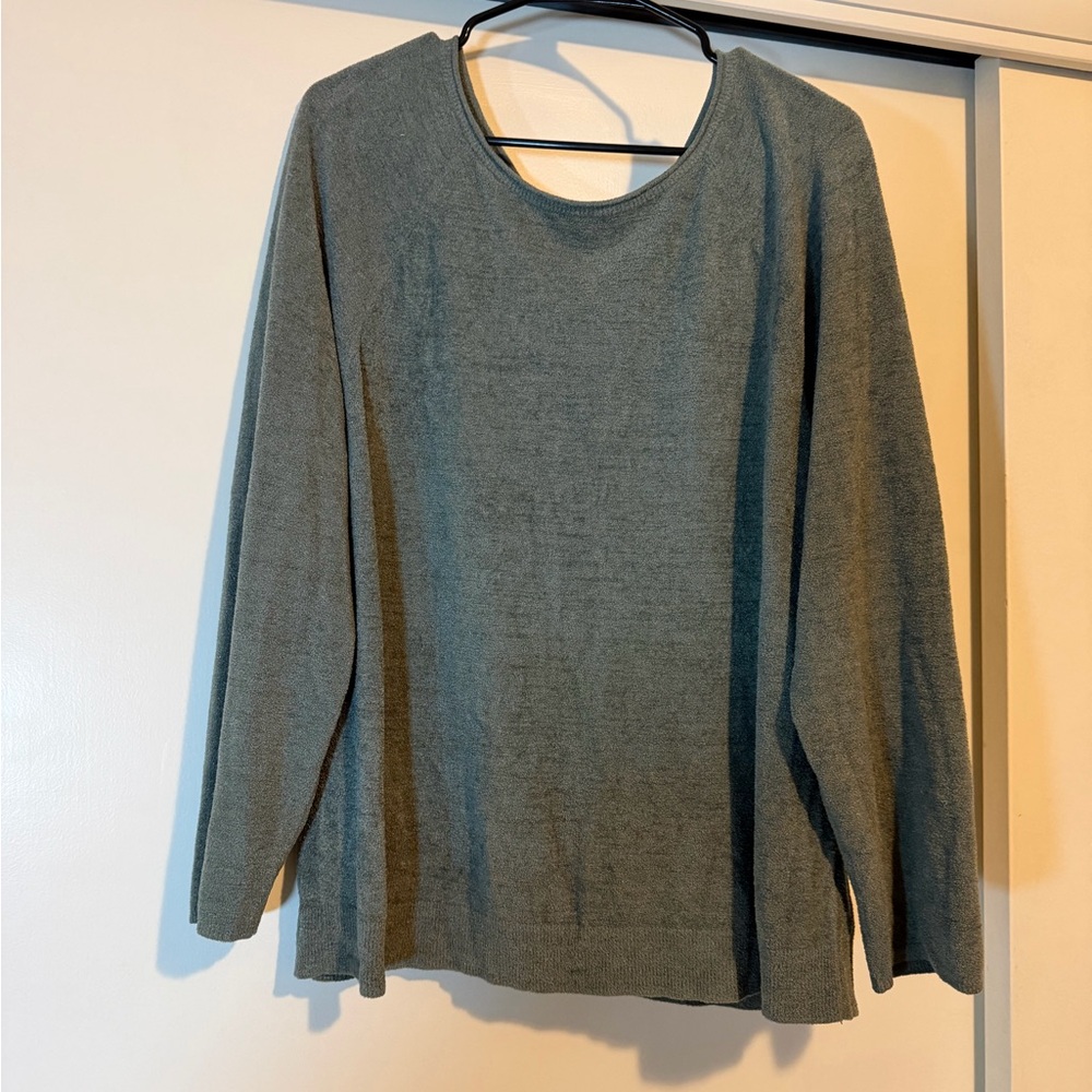 Barefoot Dreams Long Sleeve Top in Soft Green